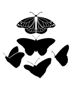 Monarch Butterfly Silhouette Clip Art