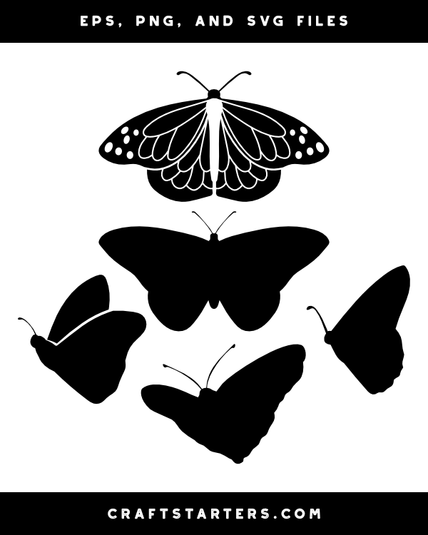 Monarch Butterfly Silhouette Clip Art