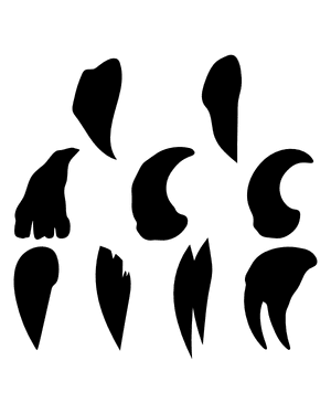 Monster Fang Silhouette Clip Art