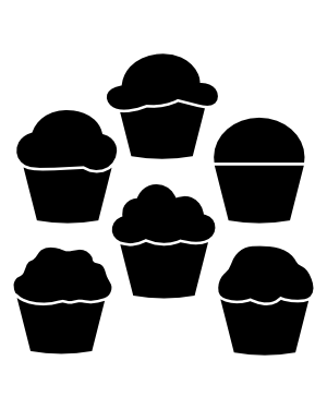Muffin Silhouette Clip Art
