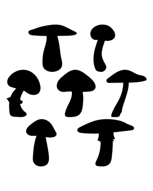 Mushroom Silhouette Clip Art