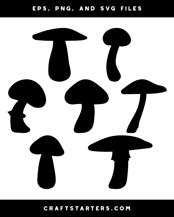 Mushroom Silhouette Clip Art