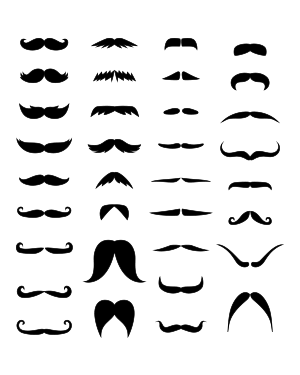 Mustache Silhouette Clip Art