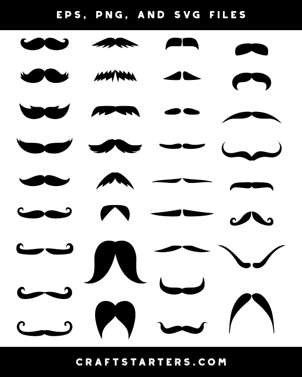 Mustache Silhouette Clip Art