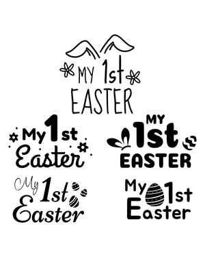 My 1st Easter Silhouette Clip Art