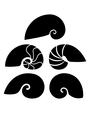 Nautilus Shell Silhouette Clip Art