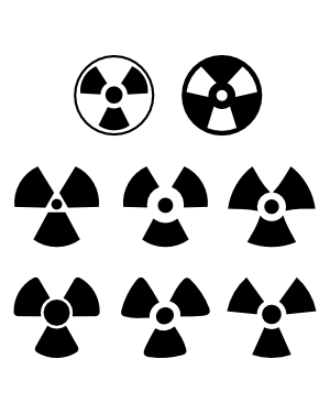 Nuclear Symbol Silhouette Clip Art