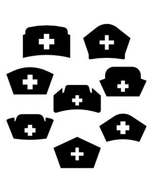 Nurse Hat Silhouette Clip Art