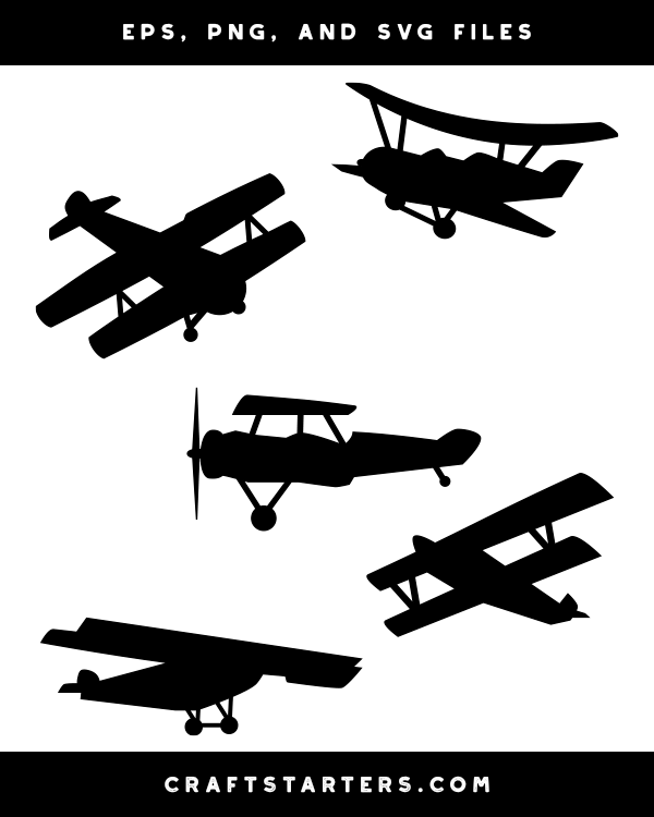 Old Fashioned Airplane Silhouette Clip Art