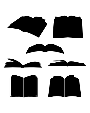 Open Book Silhouette Clip Art