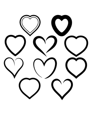 Open Heart Silhouette Clip Art