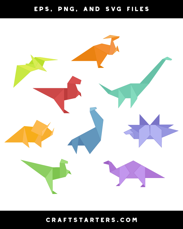 Origami Dinosaur Clip Art