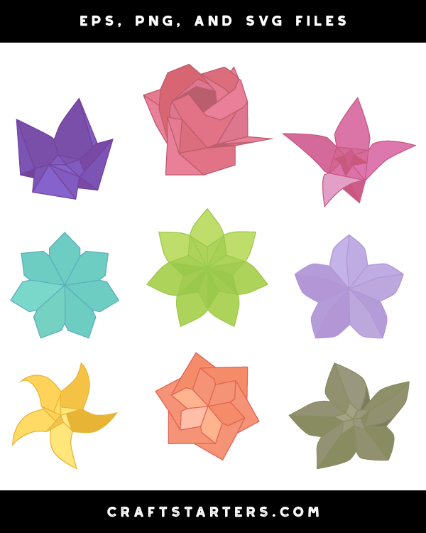 Origami Flower Clip Art