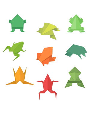 Origami Frog Clip Art