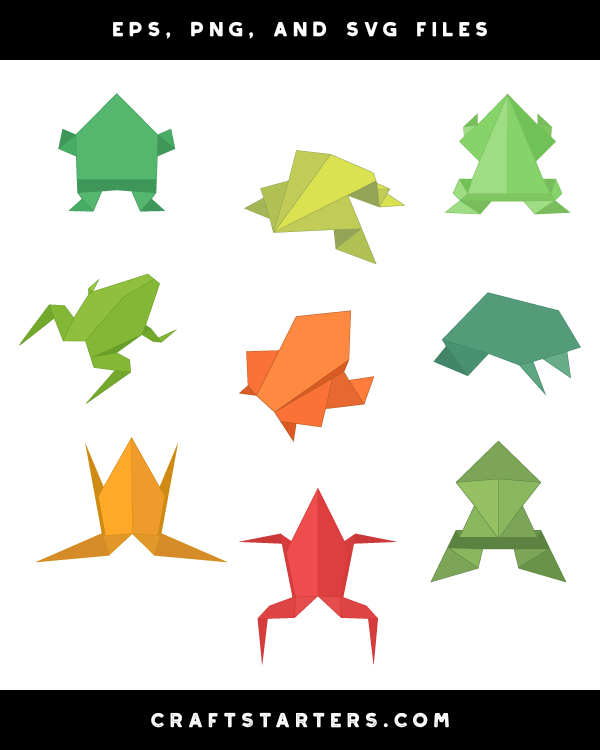 Origami Frog Clip Art