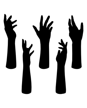 Outstretched Hand Silhouette Clip Art