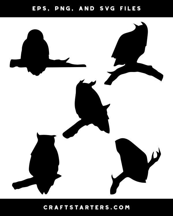 flying owl silhouette clip art