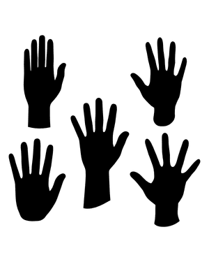 Palm Hand Silhouette Clip Art