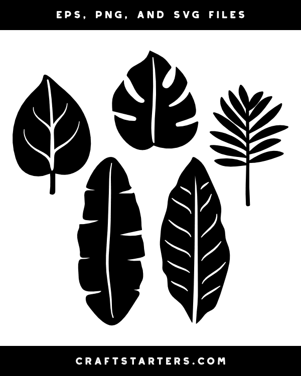 Palm Leaf Silhouette Clip Art