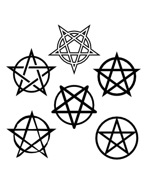 Pentagram Silhouette Clip Art