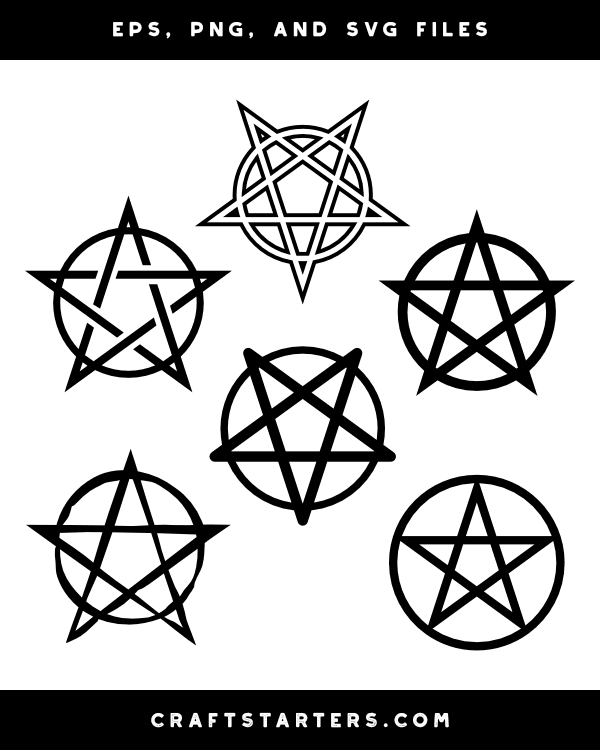 Pentagram Silhouette Clip Art