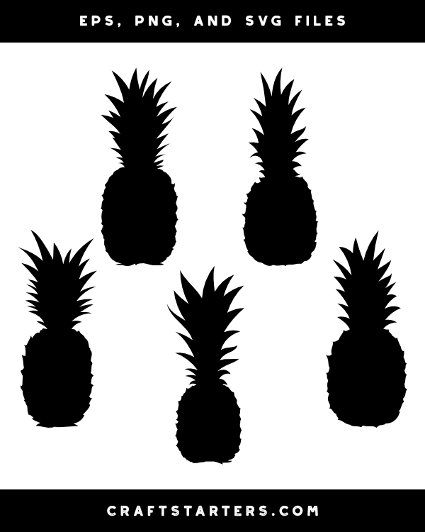Pineapple Silhouette Clip Art