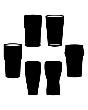 Pint Glass Silhouette Clip Art