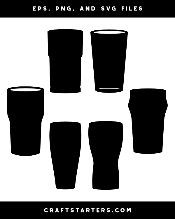 Pint Glass Silhouette Clip Art