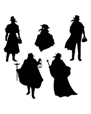 Plague Doctor Silhouette Clip Art