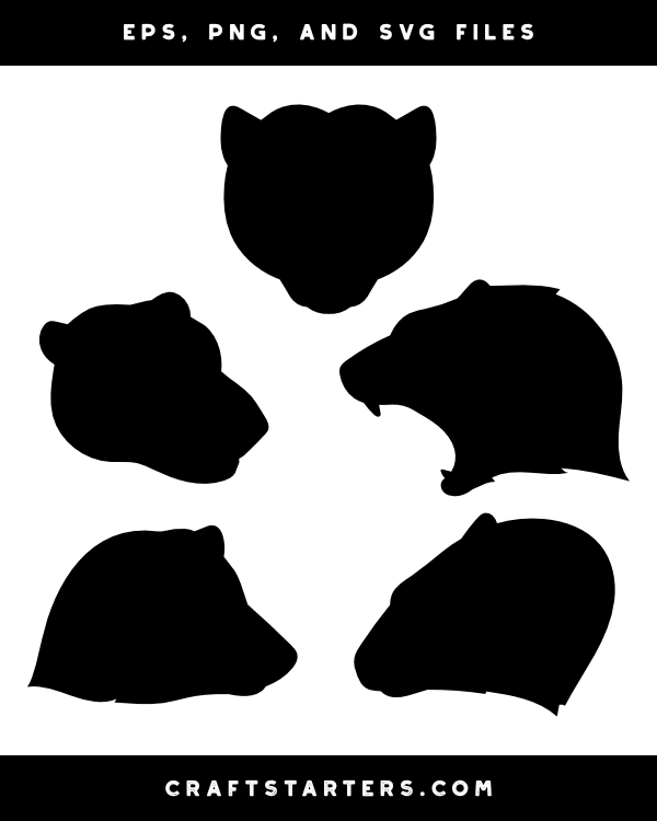 black bear head clip art
