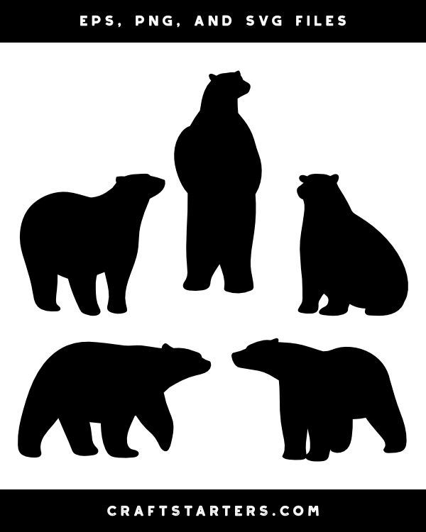 Polar Bear Silhouette Clip Art