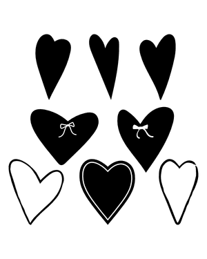 Primitive Heart Silhouette Clip Art