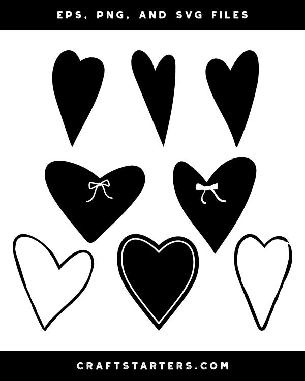 Primitive Heart Silhouette Clip Art