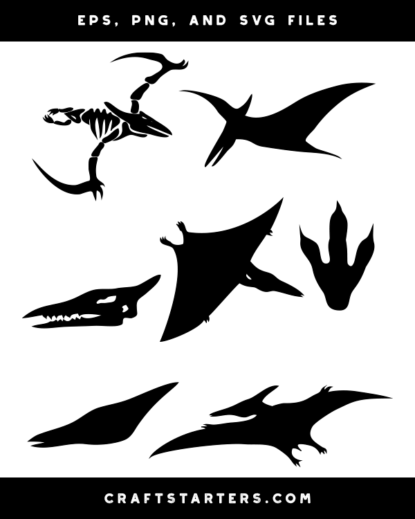 Pterodactyl Silhouette Clip Art