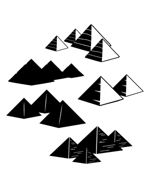 Pyramids Silhouette Clip Art