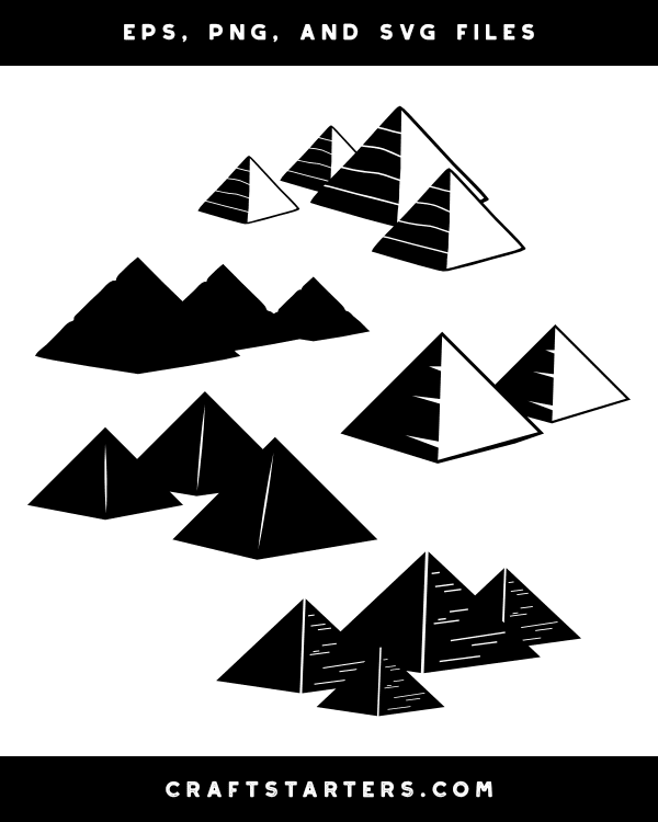 Pyramids Silhouette Clip Art