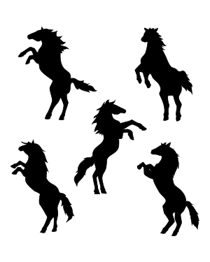 Rearing Horse Silhouette Clip Art