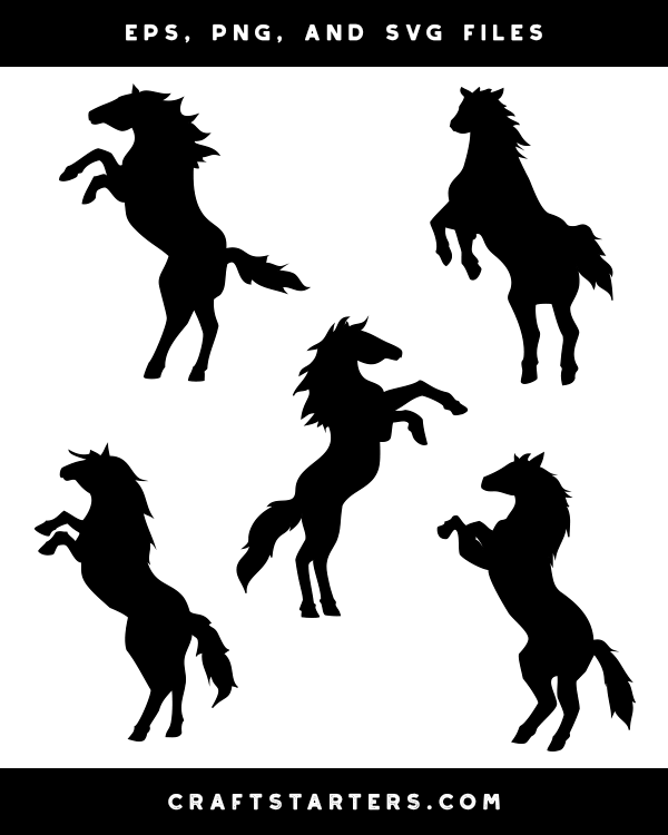 Rearing Horse Silhouette Clip Art
