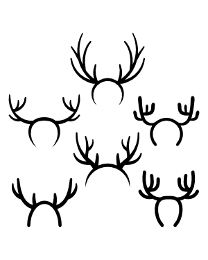 Reindeer Antlers Hat Silhouette Clip Art