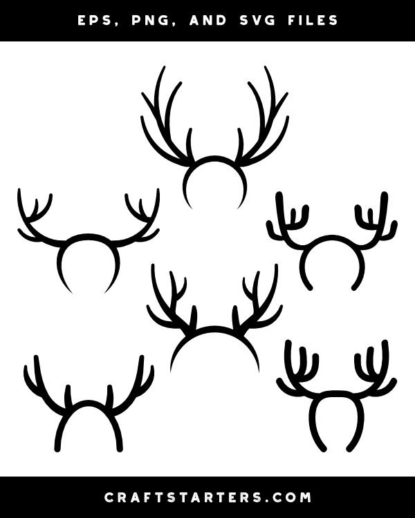 Reindeer Antlers Hat Silhouette Clip Art