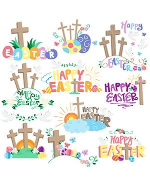 Religious Easter Digital Stamps