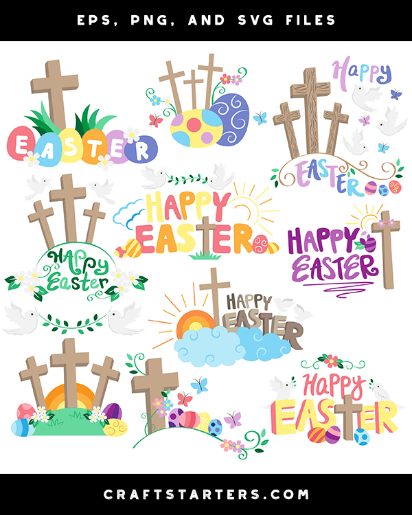 Happy Easter Religious Clip Art