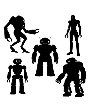 Robot Silhouette Clip Art