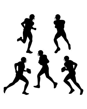 Running Football Player Silhouette Clip Art