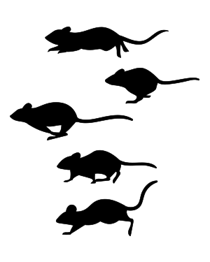 Running Mouse Silhouette Clip Art