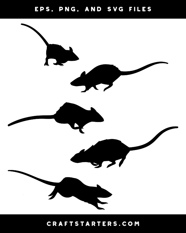 Running Rat Silhouette Clip Art