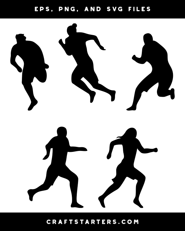 Running Soccer Player Silhouette Clip Art