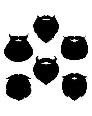 Santa Claus Beard Silhouette Clip Art