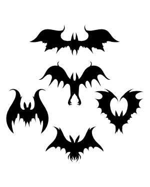 Scary Bat Silhouette Clip Art