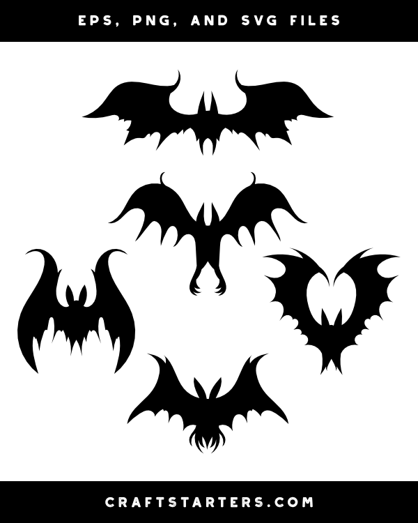 Scary Bat Silhouette Clip Art